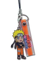 Naruto Shippuden Cell Phone Charm Strap: NARUTO w/Logo <font color=#FF0000><b>[Discontinued] - No longer available</b></font>