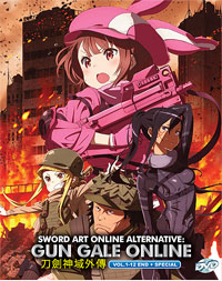 Sword Art Online Alternative: Gun Gale Online DVD Complete 1-12 + Special (Japanese Ver) Anime