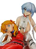 Neon Genesis Evangelion 1/8 Scale Pre-Painted PVC Statue: Rei & Asuka (Plugsuit Version) [Kotobukiya Import]