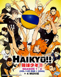 Haikyu!! Season 1-4 (Vol. 1-85 End) + 2 OVA + 4 Movie