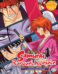 Rurouni Kenshin (Samurai X) DVD Complete TV Series (1-95) + 4 Movies + 2 OVAs - English/Japanese Anime