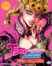 JoJo's Bizarre Adventure DVD Complete Season 1-5 + 3 Specials + Live Movie (Anime)