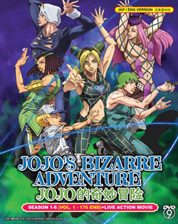 JoJo\'s Bizarre Adventure Season 1-6 (Vol. 1-176 End) + Live Action - *English Dubbed*