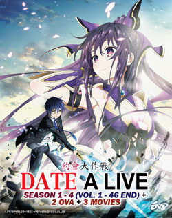 Date A Live Season 1-4 (Vol. 1-46 End) + 2 OVA + 3 Movies - *English Dubbed*