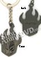 Bleach Metal Keychain: Flame Ichigo Hollow Mask (Bronze)